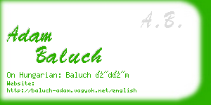 adam baluch business card